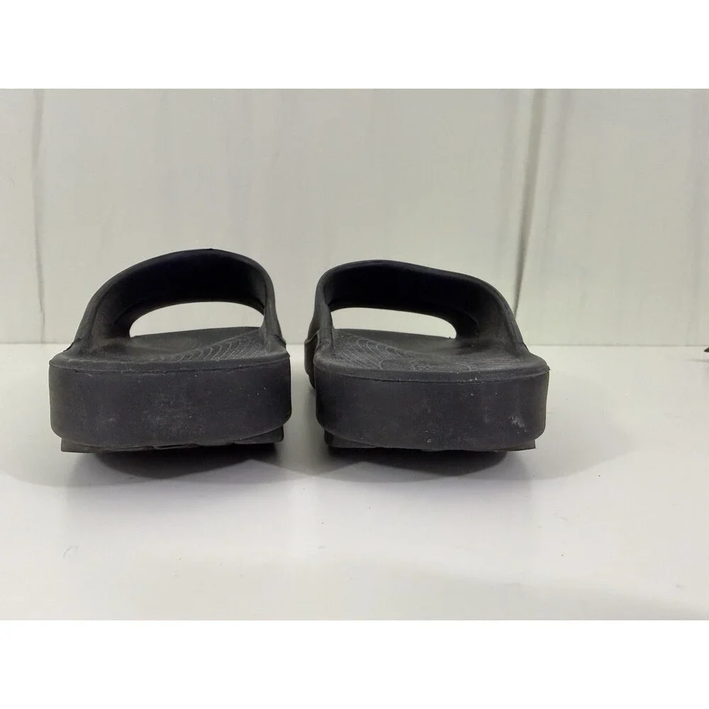 Oofos Ooahh Sport Slide Sandals Unisex M5/W7 EU 38 Solid Black Slip On Recovery